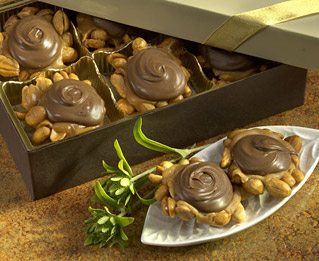Chocolate Peanut Caramel Clusters